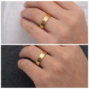 Brand New!! Titanium plated beveled edge band/ring